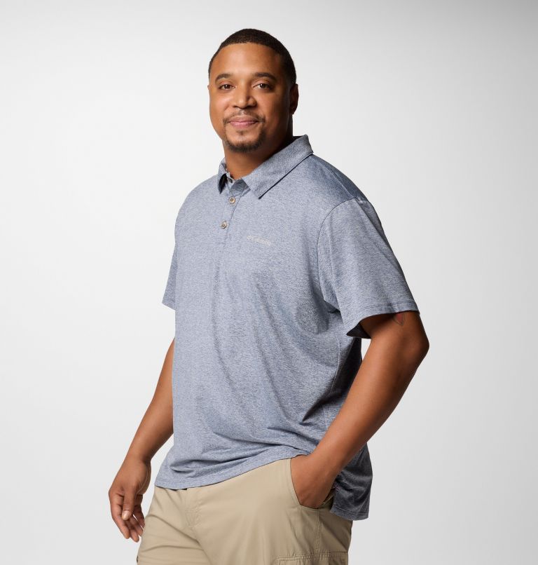 Men's Tech Trail Utility Polo - Big, Color: Collegiate Navy Heather, image 4