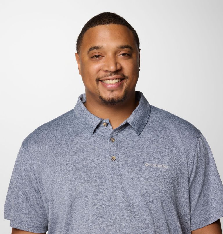 Men's Tech Trail Utility Polo - Big, Color: Collegiate Navy Heather, image 5