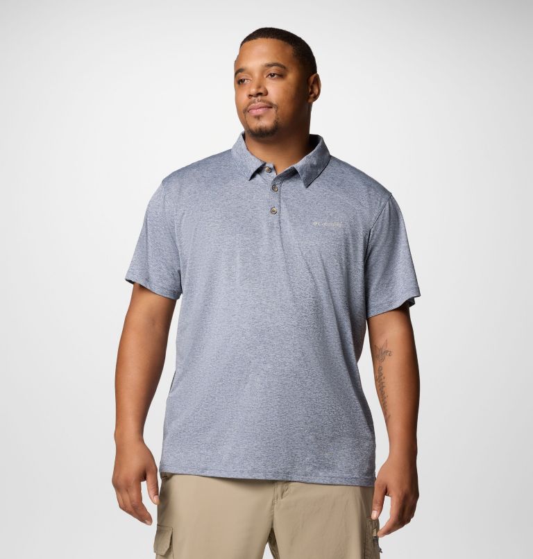 Men's Tech Trail Utility Polo - Big, Color: Collegiate Navy Heather, image 1