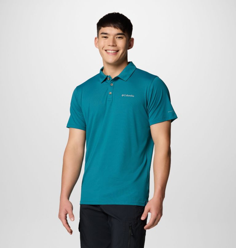 Men's Tech Trail Utility Polo - Tall, Color: River Blue, image 3