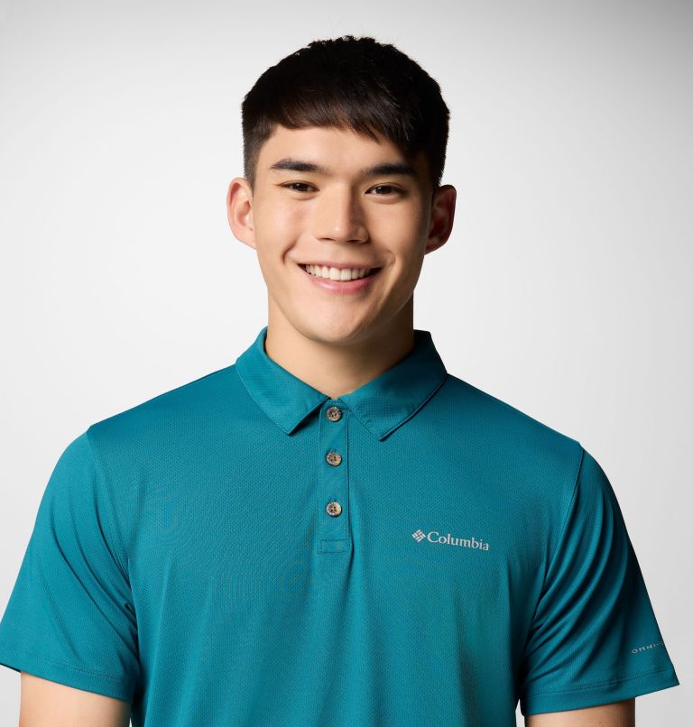 Men's Tech Trail Utility Polo - Tall, Color: River Blue, image 4
