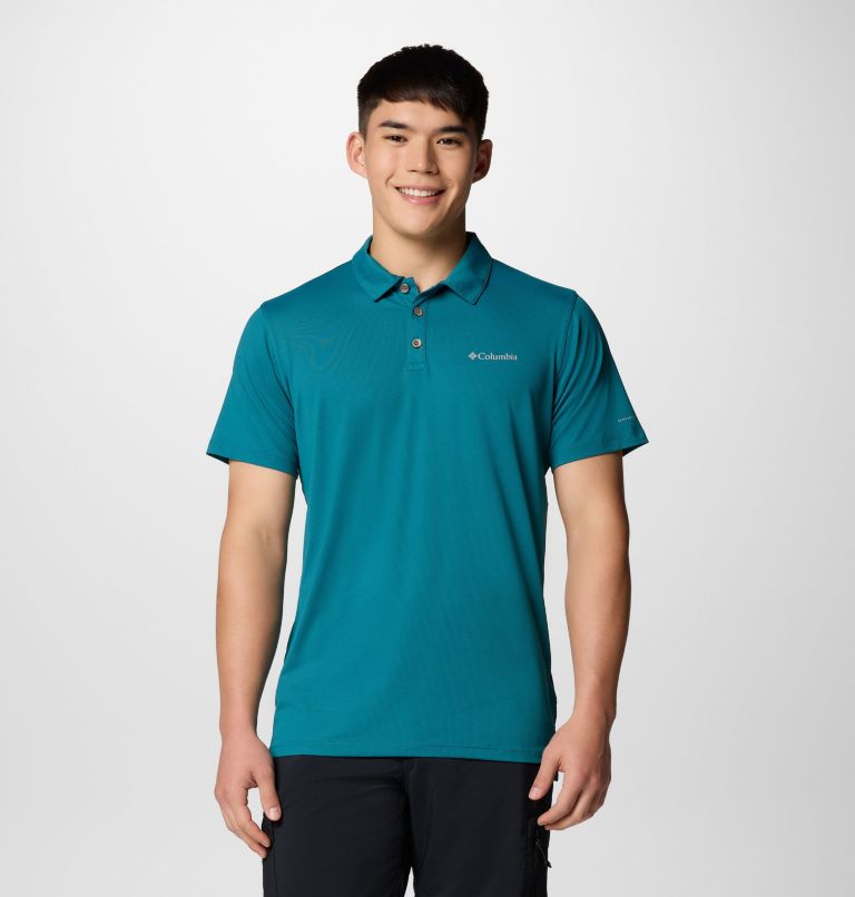 Men's Tech Trail Utility Polo - Tall, Color: River Blue, image 1
