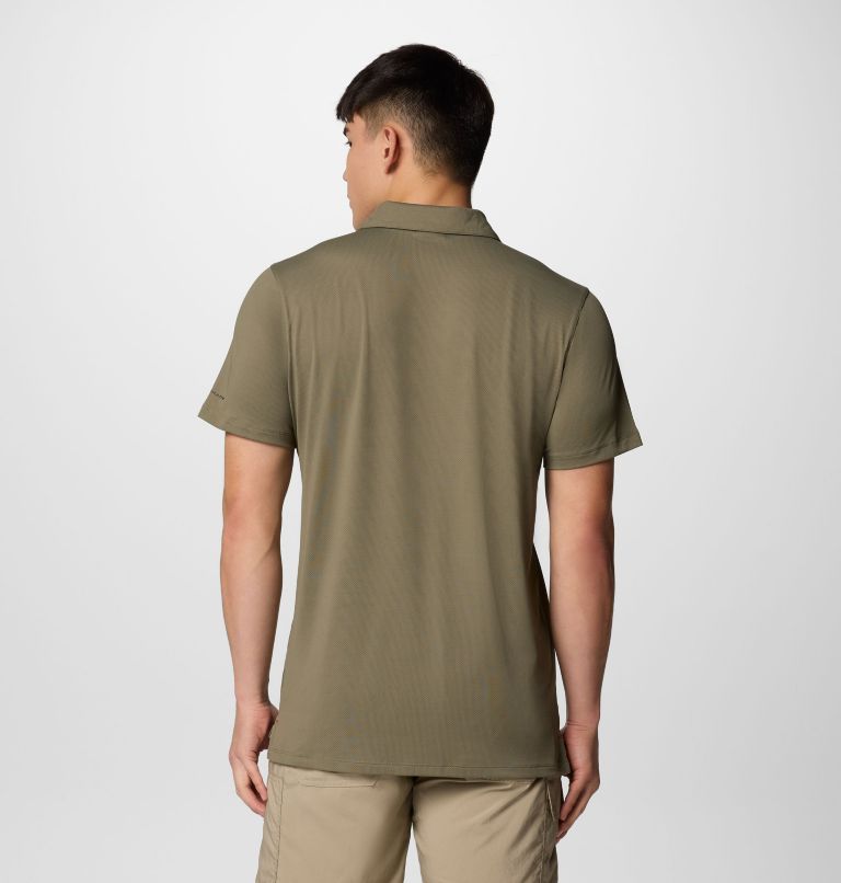 Men's Tech Trail Utility Polo - Tall, Color: Stone Green, image 3