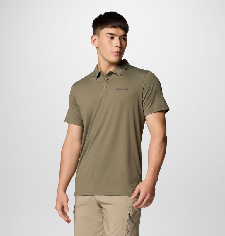 Polo Tech Trail Utility para hombre, Color: Stone Green, image 4
