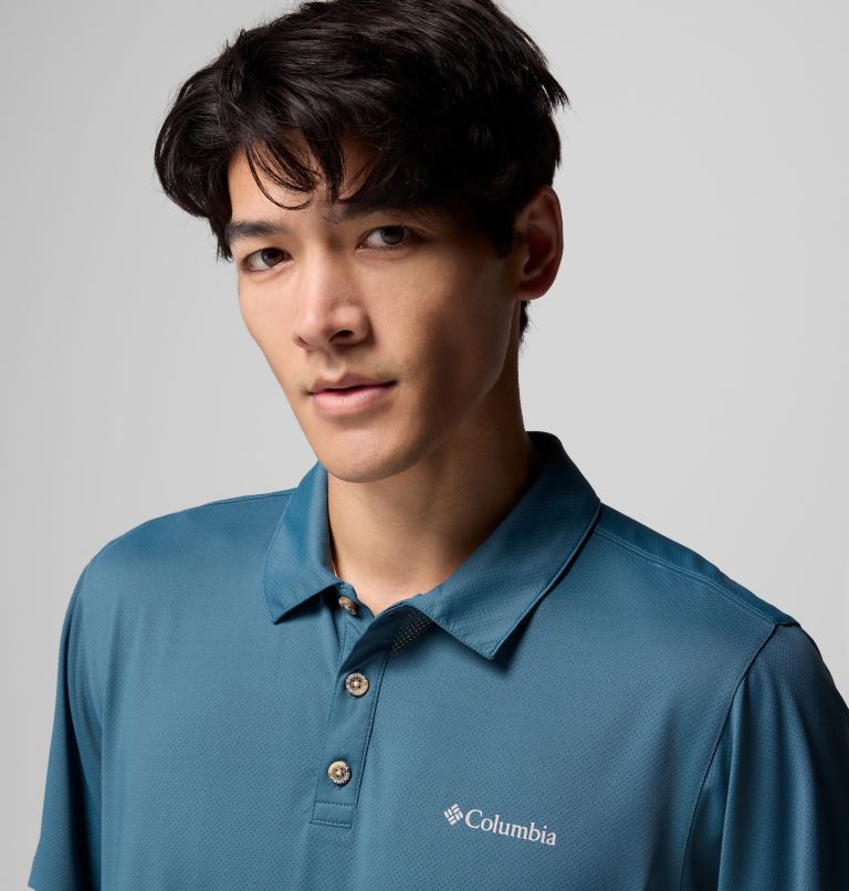 Men's Tech Trail Utility Polo, Color: Everblue, image 5