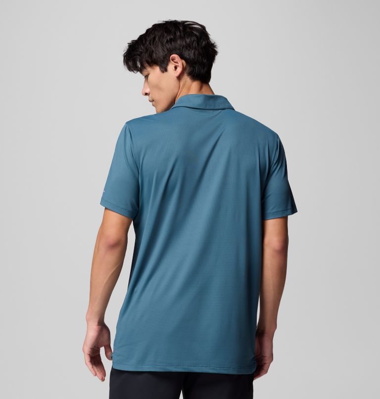 Men's Tech Trail Utility Polo, Color: Everblue, image 3
