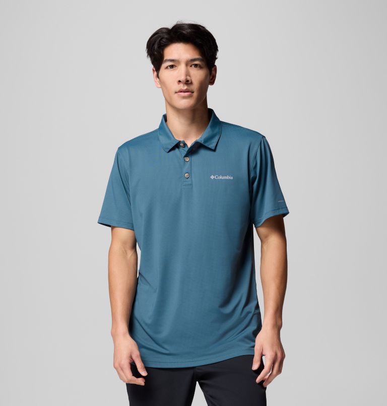 Men's Tech Trail Utility Polo, Color: Everblue, image 1