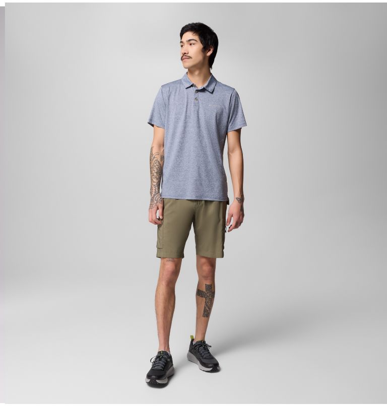 Polo Tech Trail Utility para hombre, Color: Collegiate Navy Heather, image 2