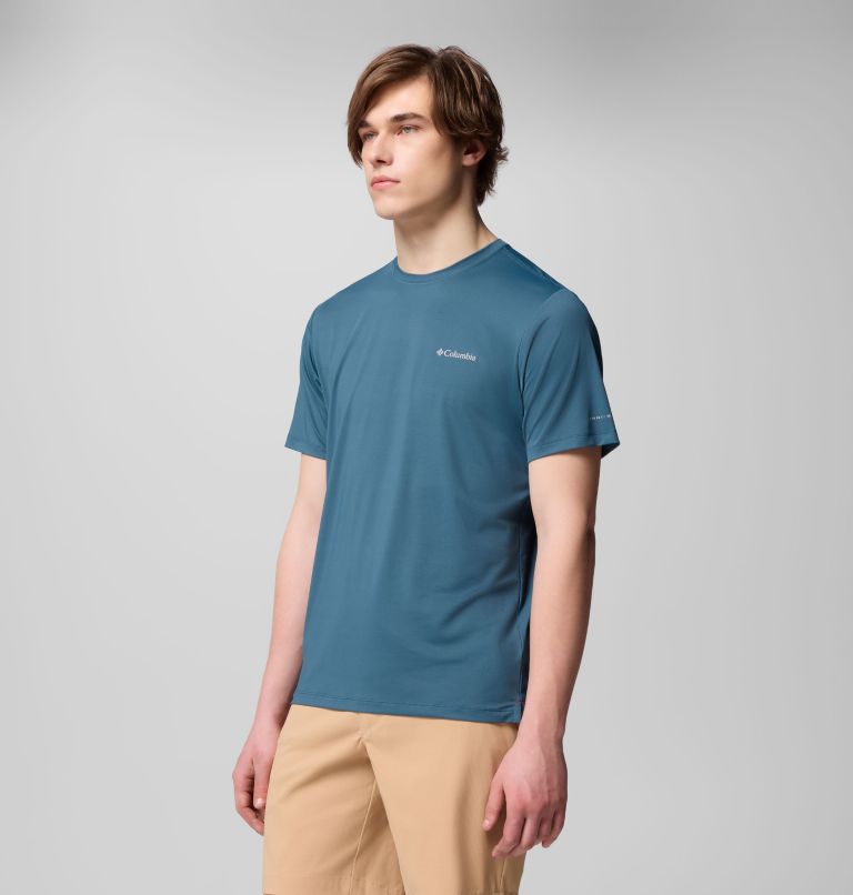 Men's Tech Trail Utility Short Sleeve Crew, Color: Everblue, image 4