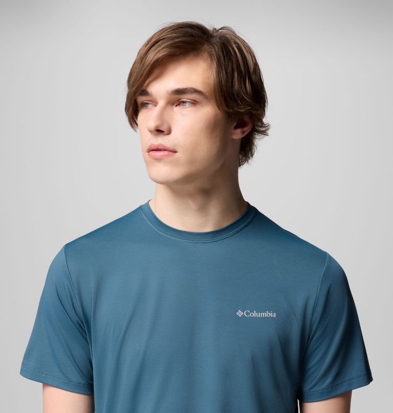 Men's Tech Trail Utility Short Sleeve Crew, Color: Everblue, image 5