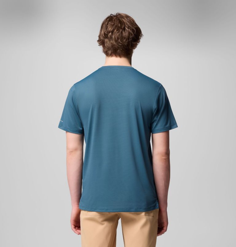 Men's Tech Trail Utility Short Sleeve Crew, Color: Everblue, image 3