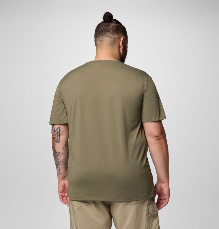 Men's Tech Trail Utility Short Sleeve Crew - Big, Color: Stone Green, image 3