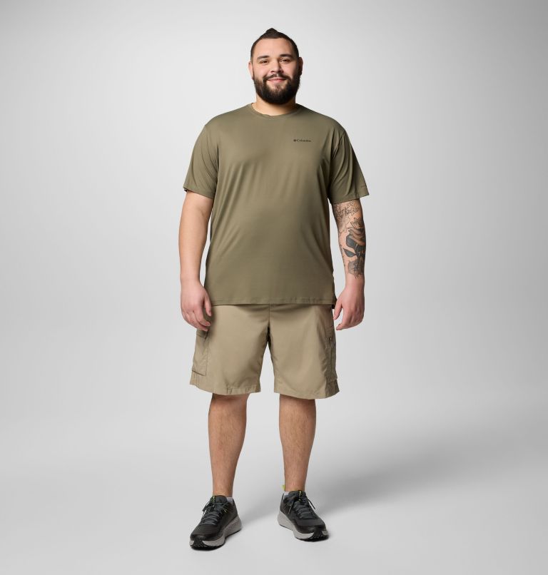 Men's Tech Trail Utility Short Sleeve Crew - Big, Color: Stone Green, image 2