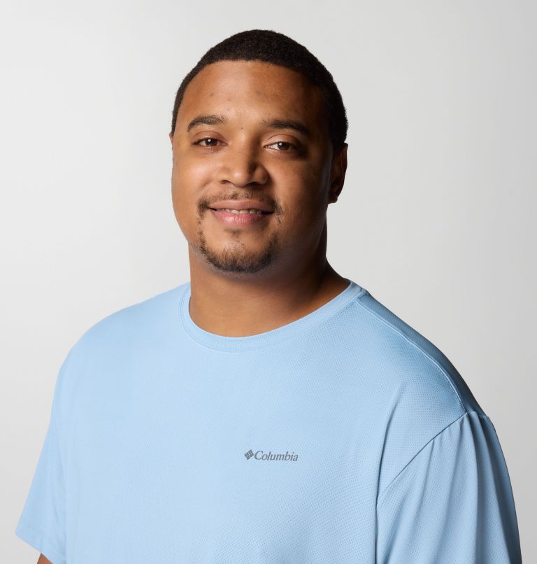 Men's Tech Trail Utility Short Sleeve Crew - Big, Color: Ripple Blue, image 5