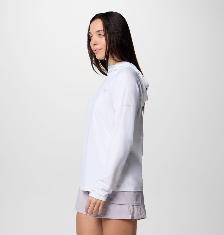 Women's PFG Wild Cast Sun Hoodie, Color: White, image 3