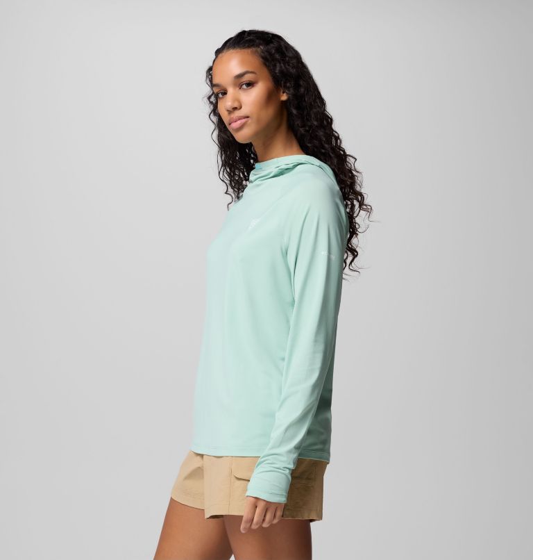 Women's PFG Wild Cast Sun Hoodie, Color: Misty Jade, image 4