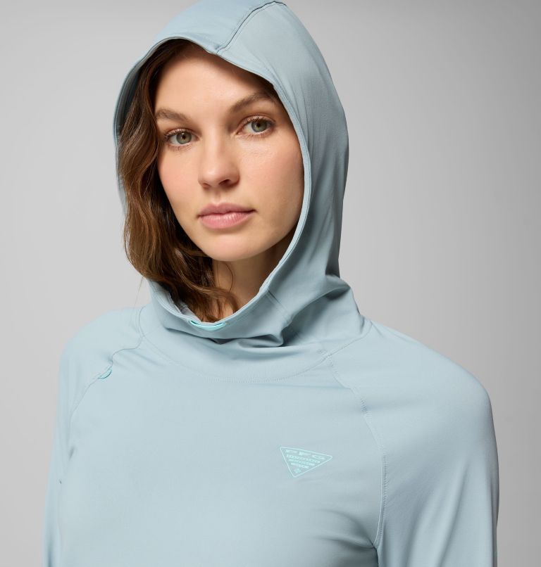 Women's PFG Wild Cast Sun Hoodie, Color: Crushed Blue, image 5