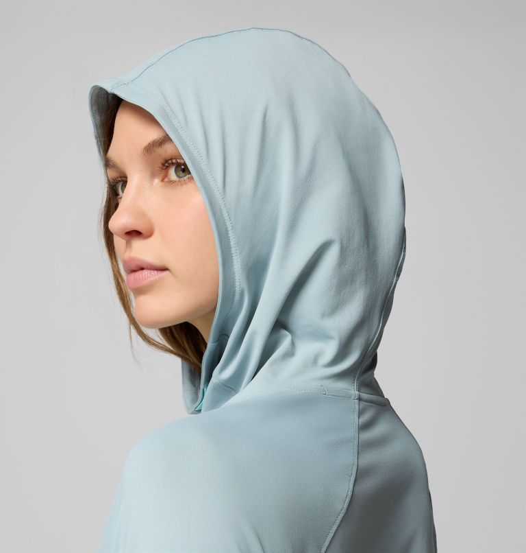 Women's PFG Wild Cast Sun Hoodie, Color: Crushed Blue, image 6
