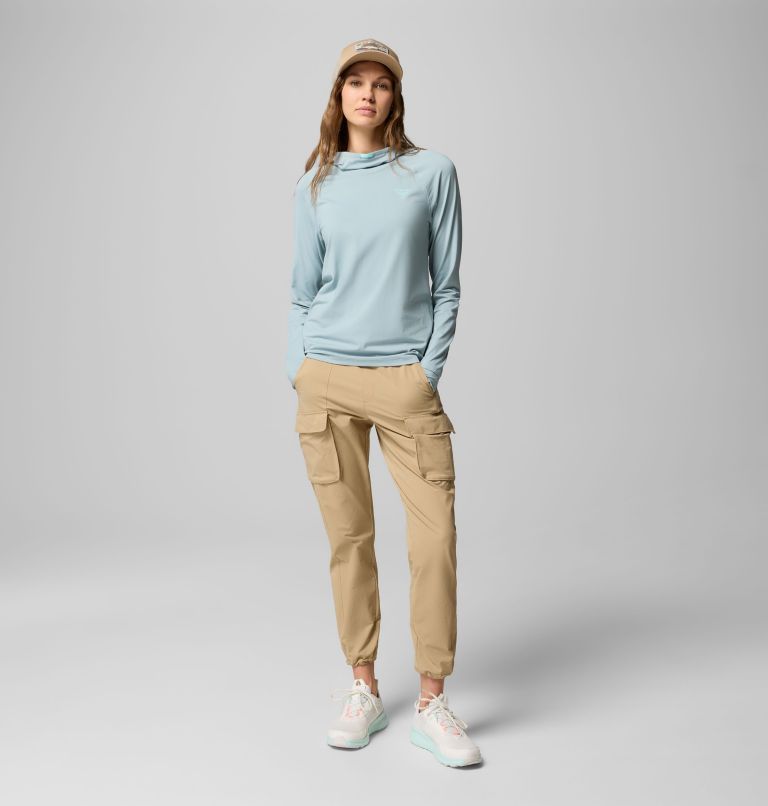 Women's PFG Wild Cast Sun Hoodie, Color: Crushed Blue, image 2