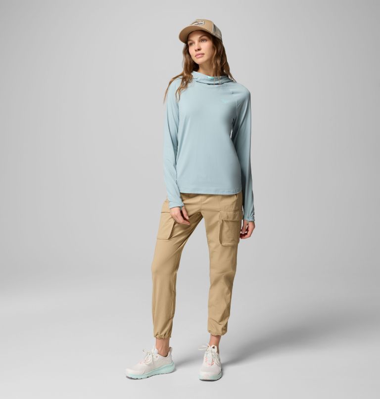 Women's PFG Wild Cast Sun Hoodie, Color: Crushed Blue, image 8
