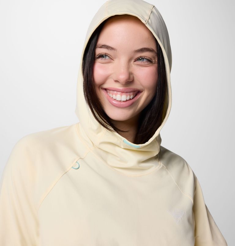 Women's PFG Wild Cast Sun Hoodie, Color: Lemon Wash, image 4