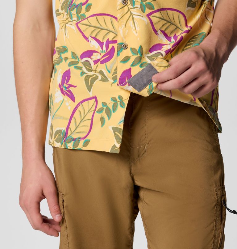 Homme Chemise tissée utilitaire à manches courtes imprimée Tech Trail, Color: Sand Dune Pasteled, image 8