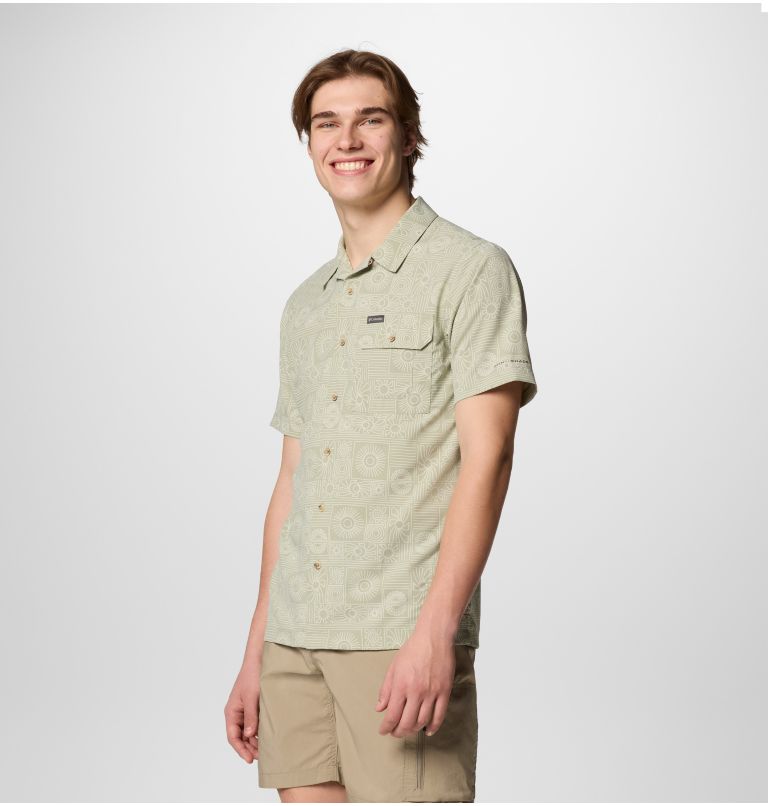 Tech Trail Utility Printed Woven SS, Color: Safari Blazing Trails, image 3