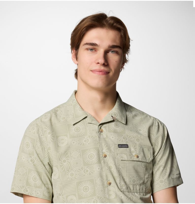 Tech Trail Utility Printed Woven SS, Color: Safari Blazing Trails, image 4