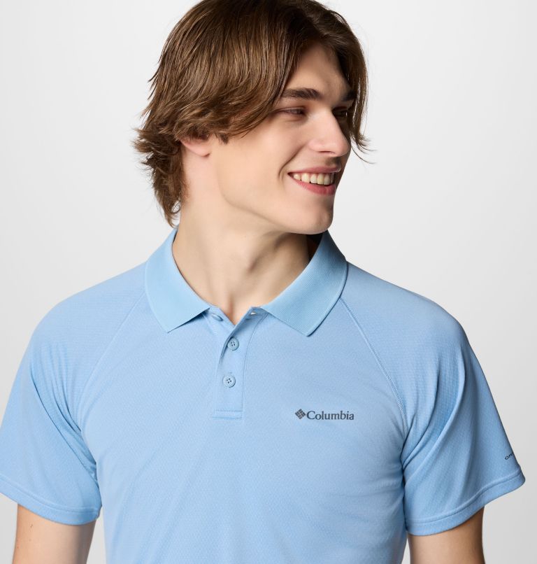Men's Alpine Chill Pro Polo, Color: Ripple Blue, image 4