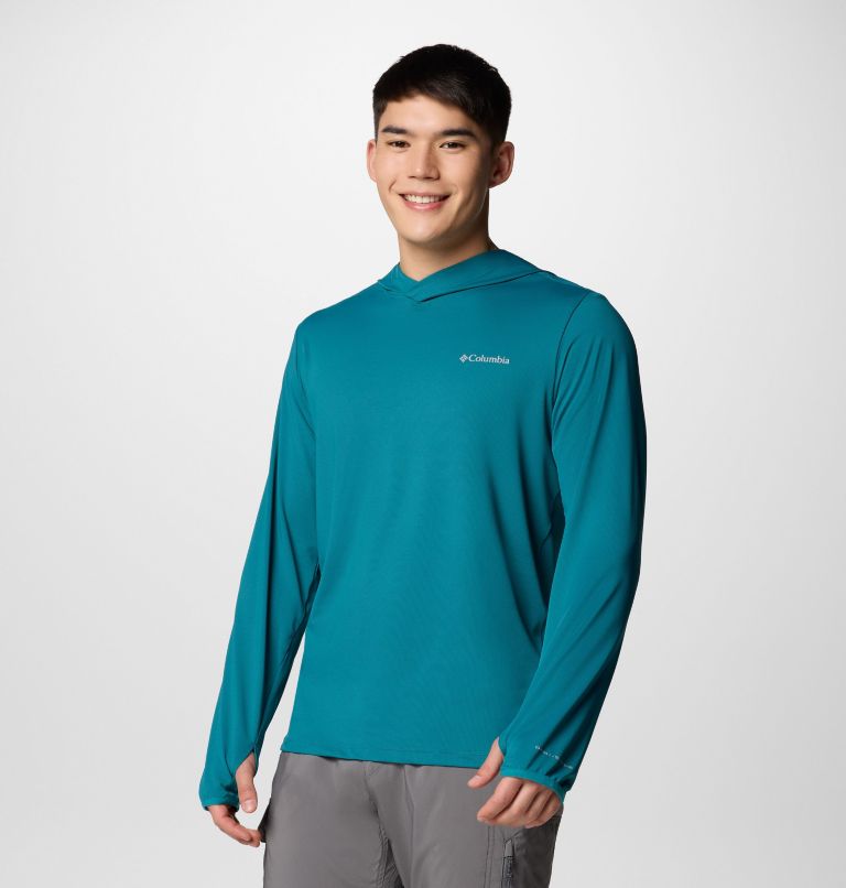 Men's Tech Trail Utility Hoodie, Color: River Blue, image 4