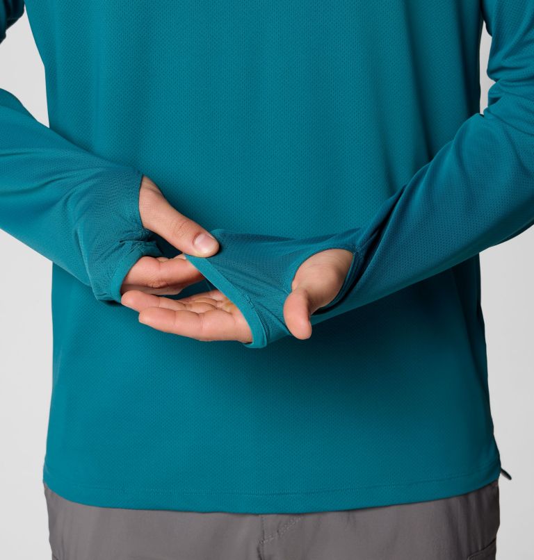 Men's Tech Trail Utility Hoodie, Color: River Blue, image 6