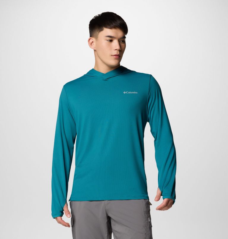 Men's Tech Trail Utility Hoodie, Color: River Blue, image 1
