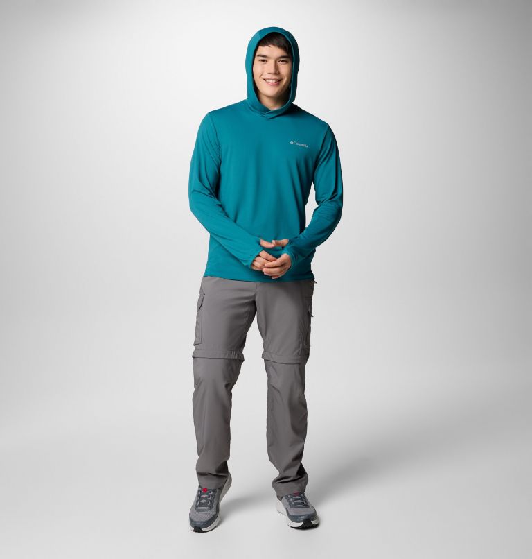 Men's Tech Trail Utility Hoodie, Color: River Blue, image 2