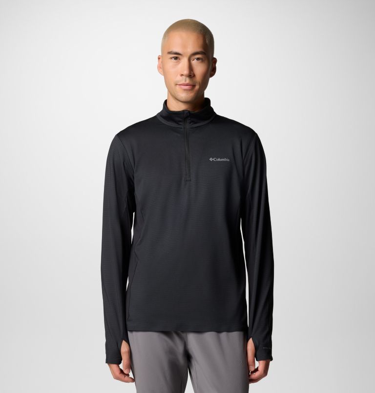 Demi-zip Technique Three Pitch Homme, Color: Black, image 1