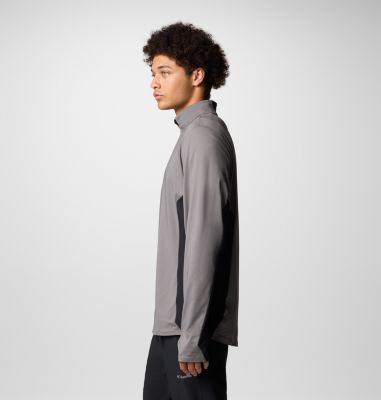 Maglia tecnica con cerniera a metà lunghezza Three Pitch da uomo, Color: City Grey, Black, image 11