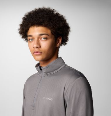 Maglia tecnica con cerniera a metà lunghezza Three Pitch da uomo, Color: City Grey, Black, image 12