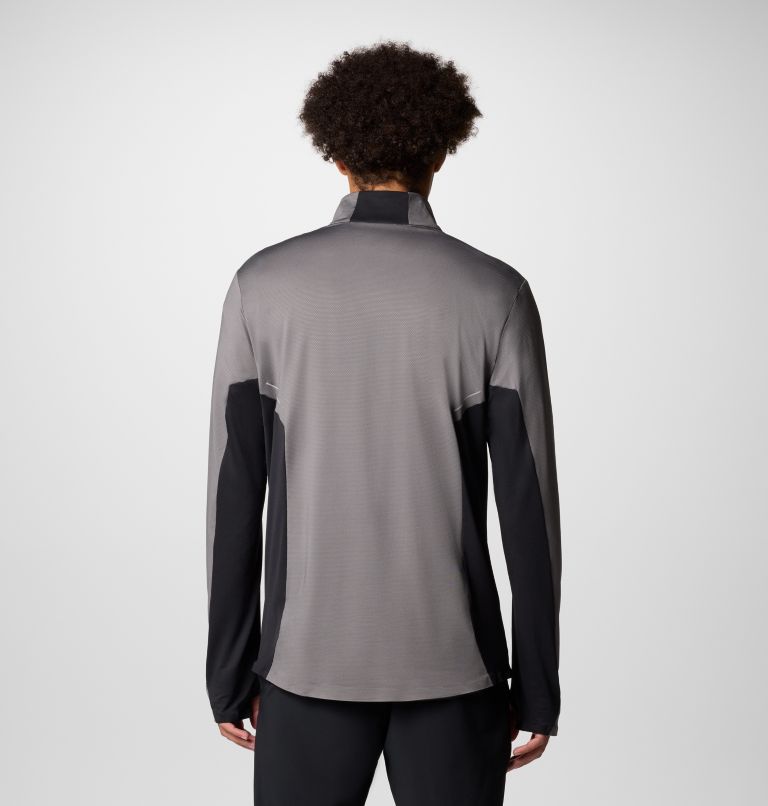 Maglia tecnica con cerniera a metà lunghezza Three Pitch da uomo, Color: City Grey, Black, image 2