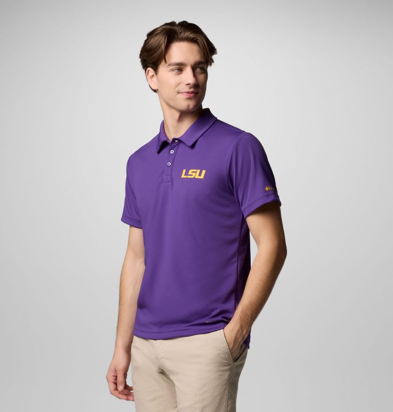 CLG Fair Catch Polo | 517 | S, Color: LSU - Vivid Purple, image 3