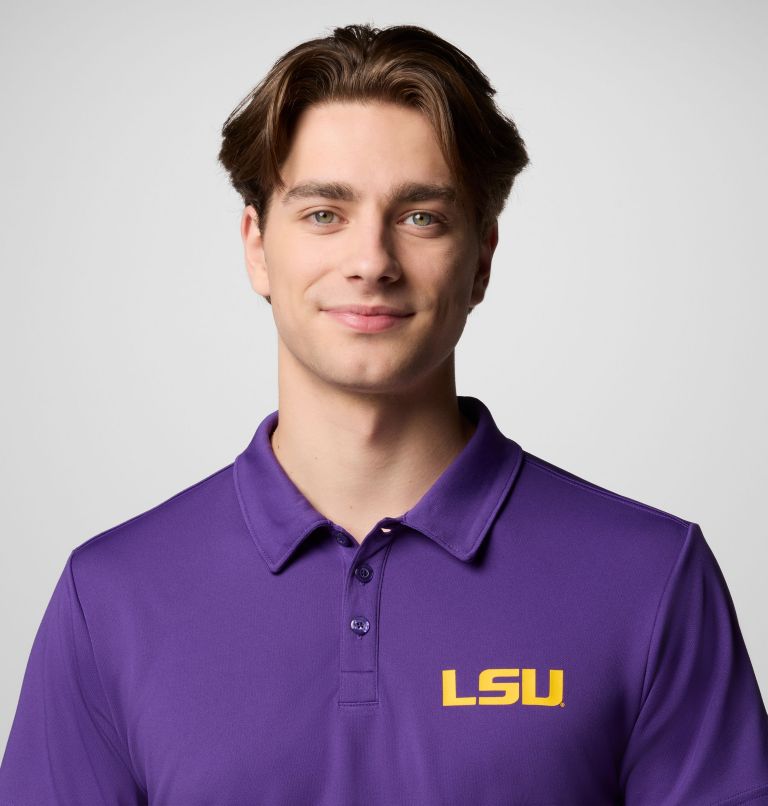 CLG Fair Catch Polo | 517 | S, Color: LSU - Vivid Purple, image 4