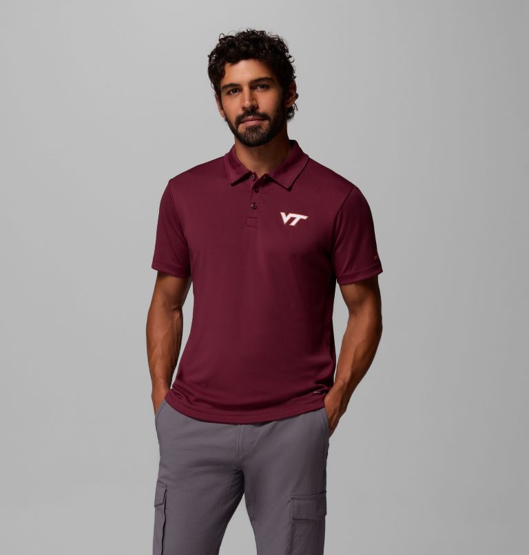 Men's Collegiate Fair Catch Polo - Virginia Tech, Color: VT - Deep Maroon, image 1
