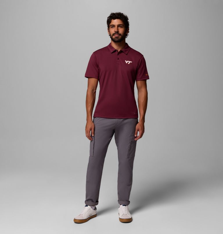 Men's Collegiate Fair Catch Polo - Virginia Tech, Color: VT - Deep Maroon, image 2