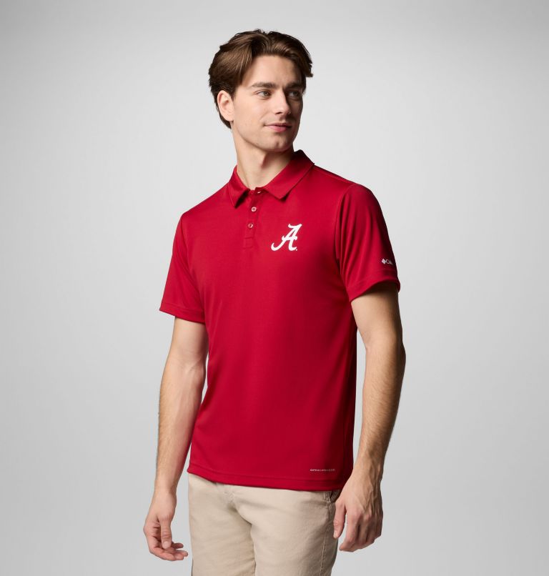 Men's Collegiate Fair Catch Polo, Color: ALA - Red velvet, image 3