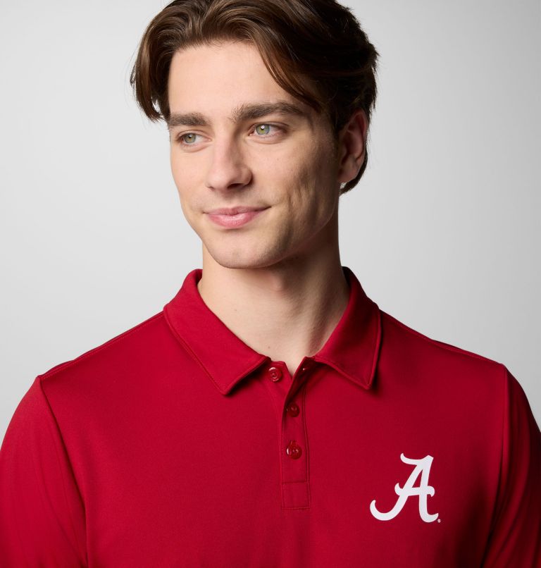 Men's Collegiate Fair Catch Polo, Color: ALA - Red velvet, image 4