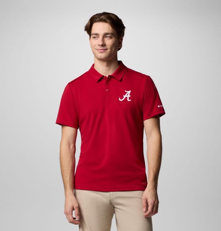 Men's Collegiate Fair Catch Polo, Color: ALA - Red velvet, image 1
