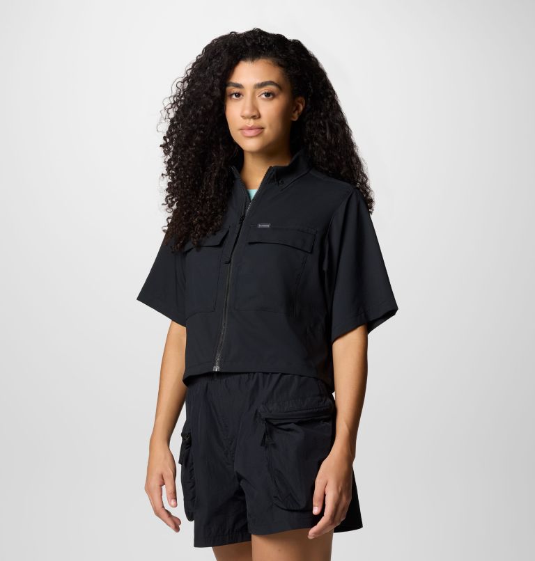 Women's Elevated View Utility Short Sleeve Shirt, Color: Black, image 3