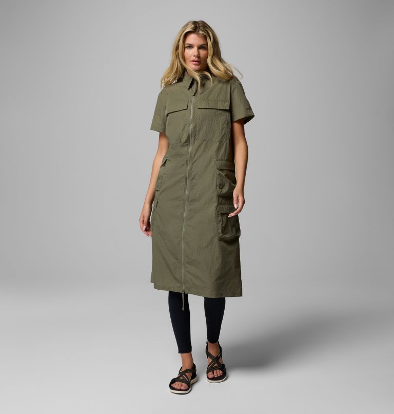 Femme Robe utilitaire Elevated View, Color: Stone Green, image 8
