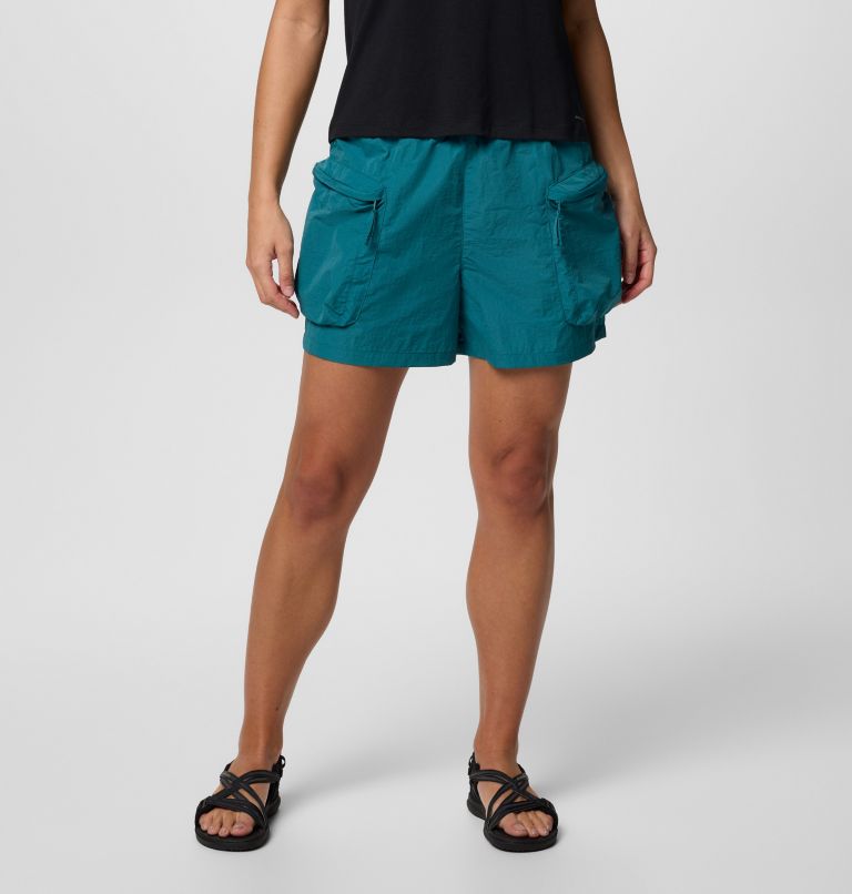 Women's Elevated View Cargo Shorts, Color: River Blue, image 1