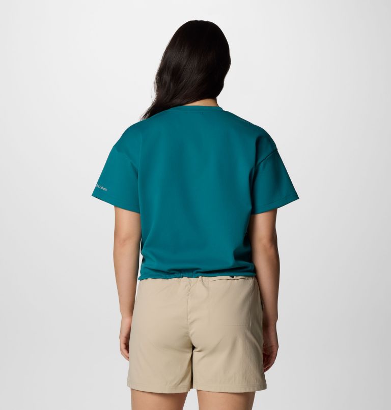 Women's Granite Point Knit Short Sleeve Shirt, Color: River Blue, image 2
