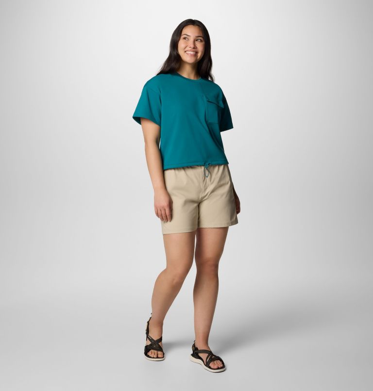 Women's Granite Point Knit Short Sleeve Shirt, Color: River Blue, image 6