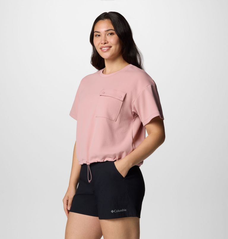 Femme Chemise en tricot à manches courtes Granite Point, Color: Eraser Pink, image 3